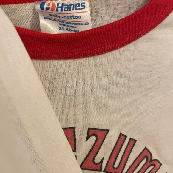 Vintage 80s Montezuma Wants You Tequila Promo Single Stitch Ringer Shirt XL - Picture 2 of 3